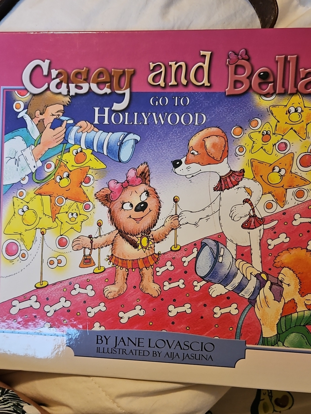 Casey and Bella Go to Hollywood Children's Book - Colorful Pink Cover